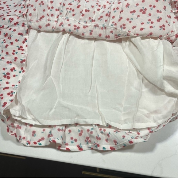 Olivaceous Liberty Floral Strapless Shirred Baby Doll Ruffle Mini Dress … - Picture 7 of 12